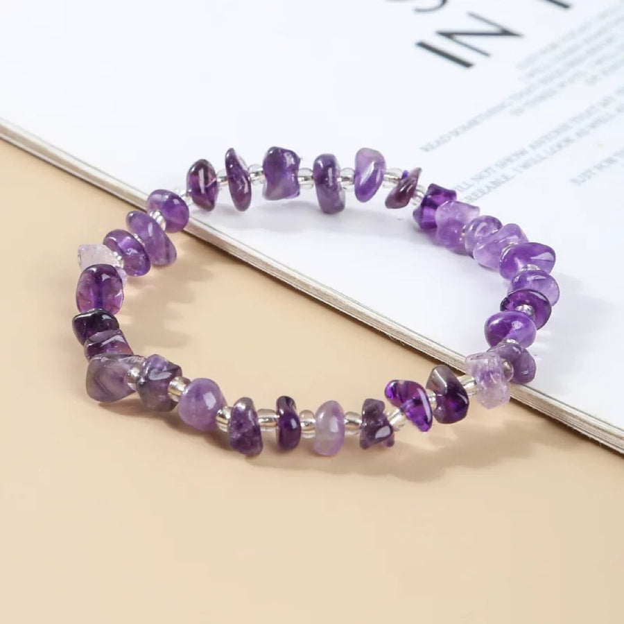 Gemstone Chip and Seed Bead Bracelet