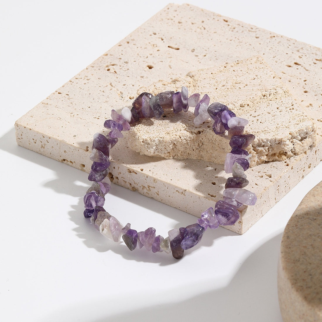 Memory Wire Gemstone Chip Bracelet