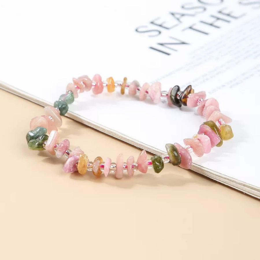 Gemstone Chip and Seed Bead Bracelet